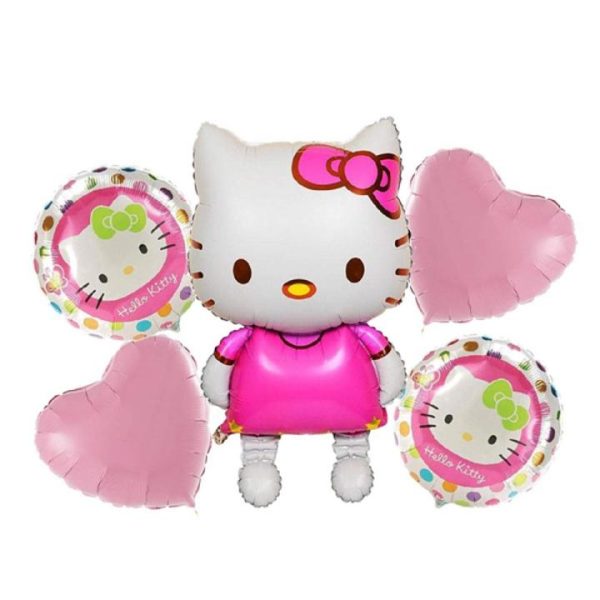 Kittey Foil Balloons 5 Pcs Set