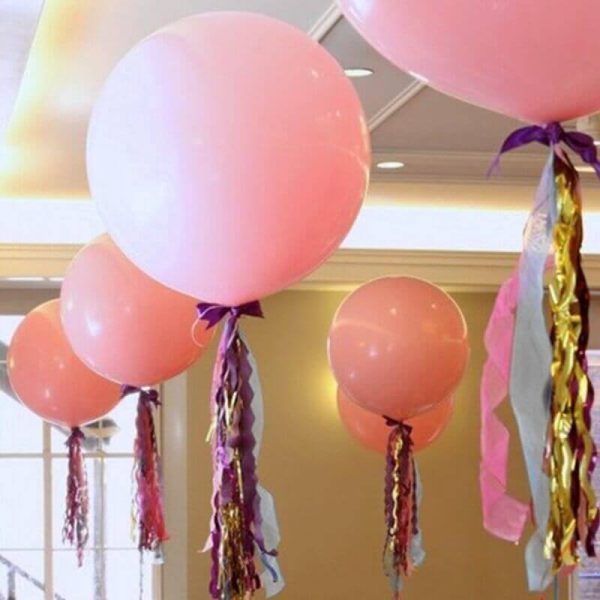 5 Jumbo Size Pink Balloons