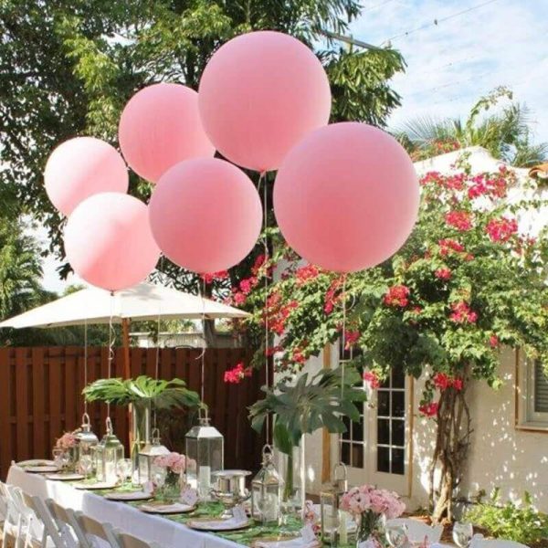 5 Jumbo Size Pink Balloons - Image 2