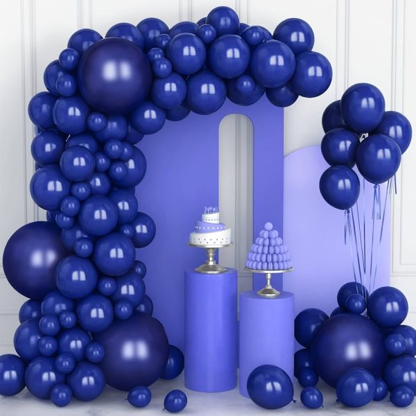 50 Dark Blue Latex Balloons Pack - Image 2