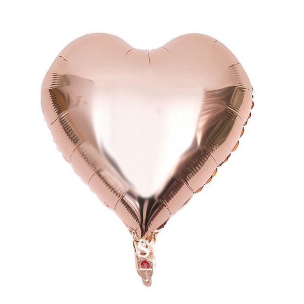 Rose Gold Hearts & Stars Foil Baloons Set - Image 3