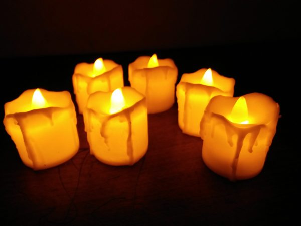 LED Golden Candles Pack of 6