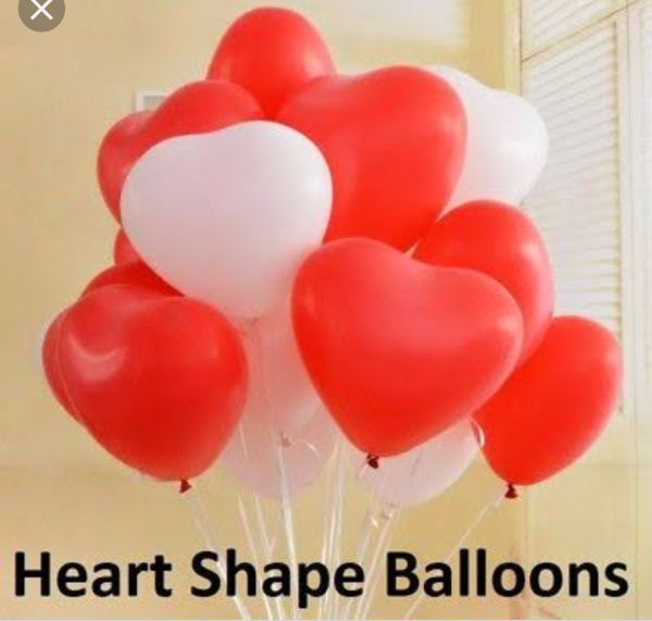 Heart Shaped Latex Balloons Pack of 25 - Image 2