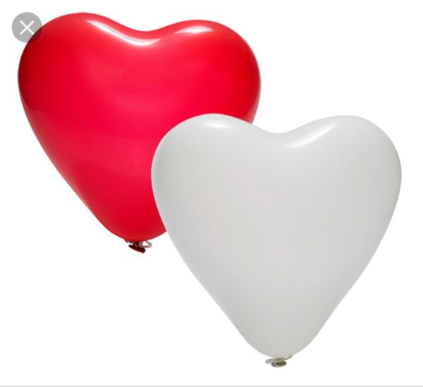 Heart Shaped Latex Balloons Pack of 25 - Image 3