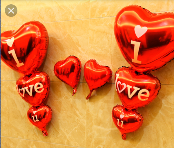 Jumbo Tripple Heart Foil Balloon - Image 2