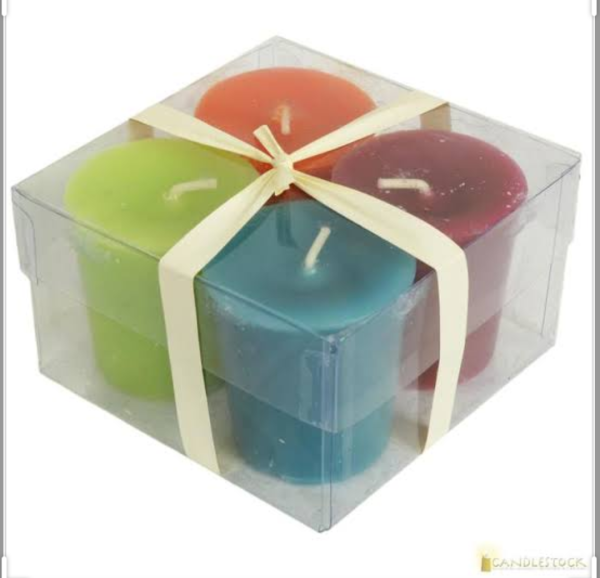 Colored Large Colored Candles Pack Perfumed