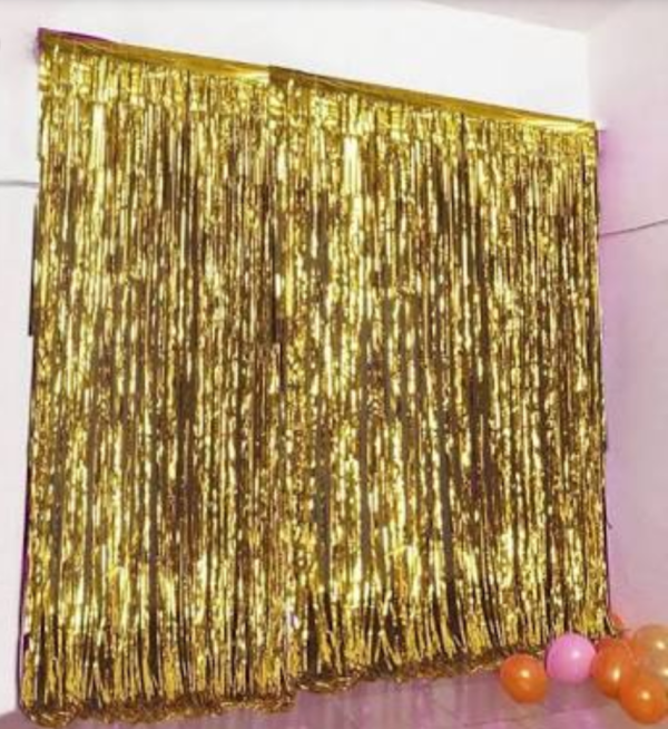 5 Feet Golden Background Curtain Fringe - Image 2