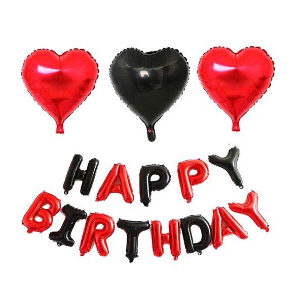 Happy Birthday Red & Black Decoration Theme