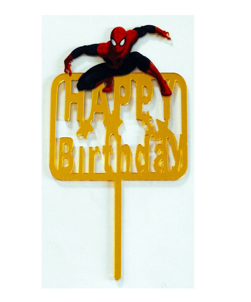Spiderman Happy Birthday Cake Topper