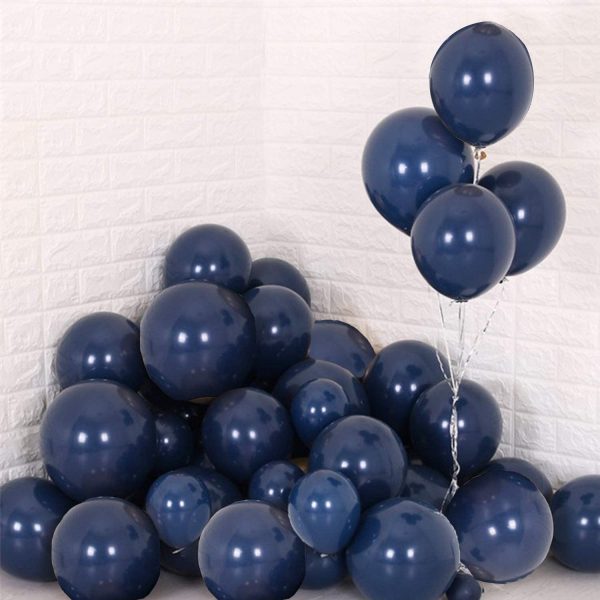 50 Dark Blue Latex Balloons Pack