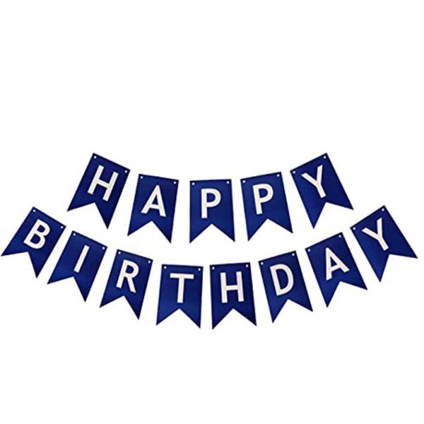 Happy Birthday Banner in Blue Color