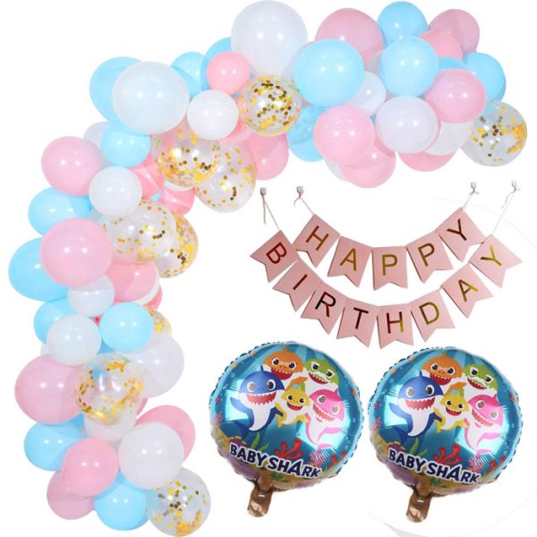 Baby Shark Theme Birthday Decoration Set