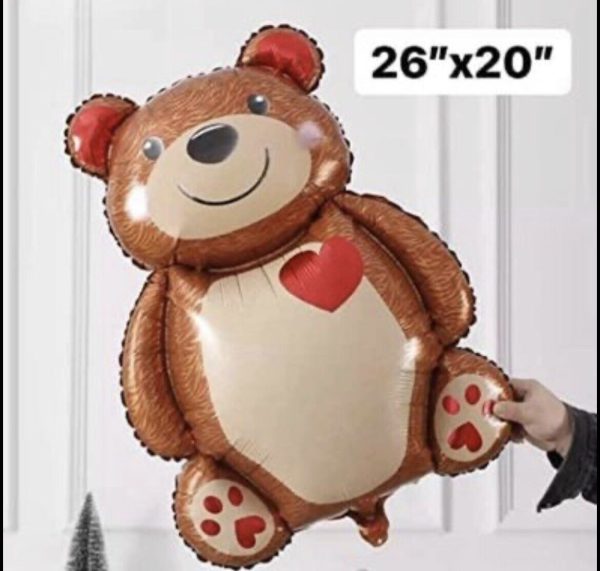 Teddy Bear Foil Balloons 5 Pcs Set - Image 3