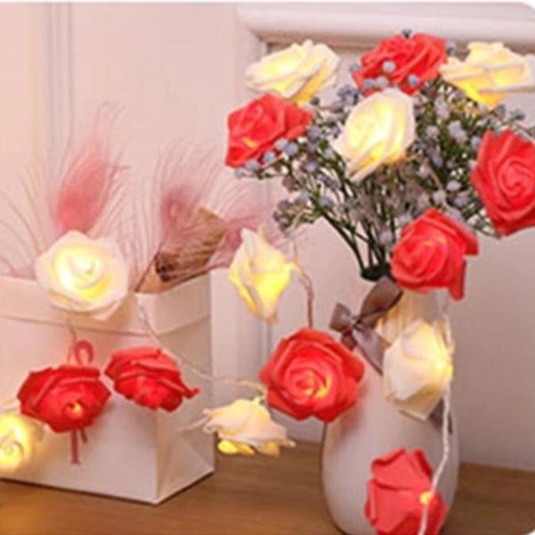 Golden & Red Flowers Fairy Light