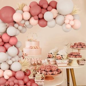 50 Smokey Pink Grey & Pink Balloons Pack