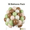 50 Olive Brown Shades Balloons Pack